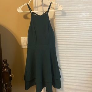 Green cocktail dress. Great for a homecoming dance.